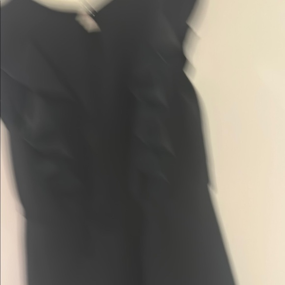 Zunie Black Ruffled Fit and Flare Cocktail Dress - Picture 6 of 6